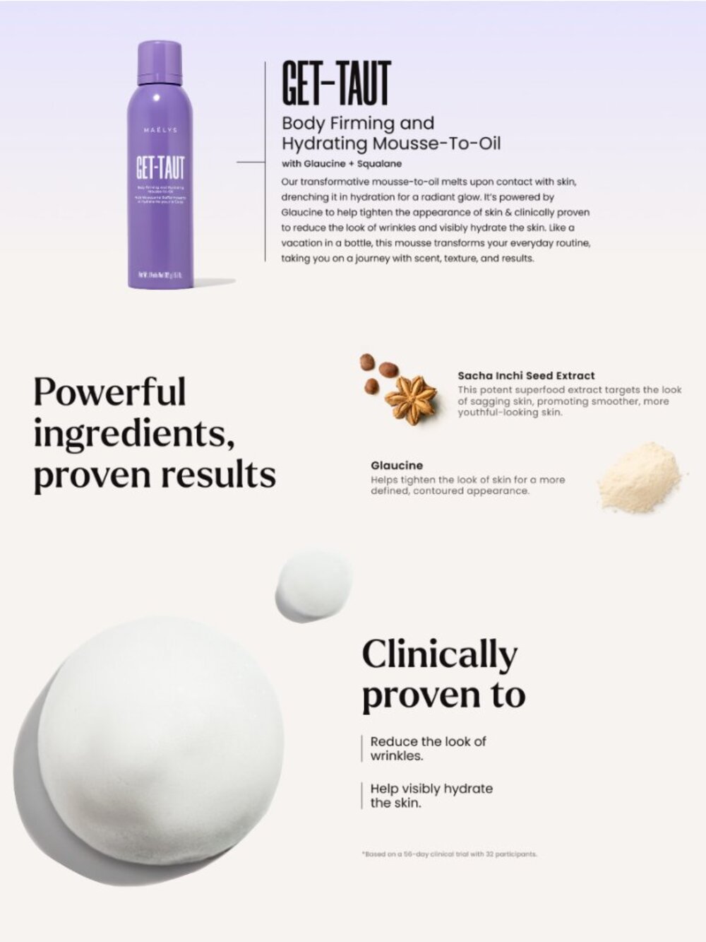 Maëlys GET-TAUT Body Firming & Hydrating Mousse-to-Oil - Picture 3 of 5